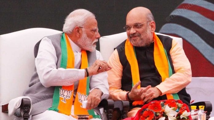 Representational | File photo of PM Narendra Modi and Union Home Minister Amit Shah | Praveen Jain/ThePrint