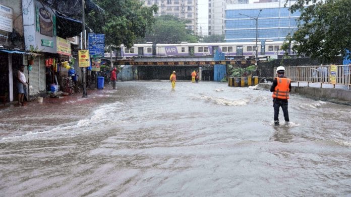 Closed Andheri Subway as it gets heavily waterlogged due to heavy rainfall, in Mumbai, on 5 July 2026 | ANI