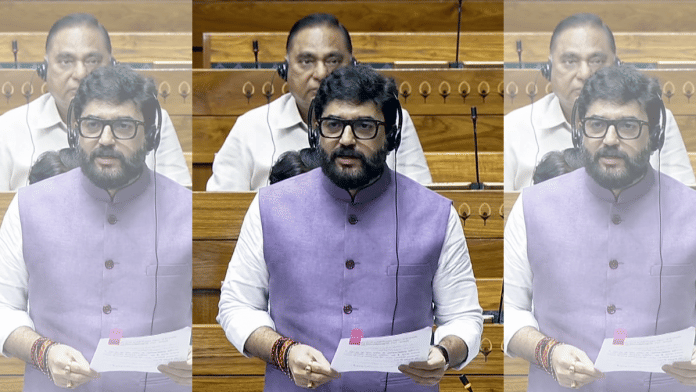 Minister of State (MoS) for Cooperation Murlidhar Mohol speaks in Lok Sabha during the Monsoon session of Parliament, in New Delhi on Monday | Sansad TV/ANI