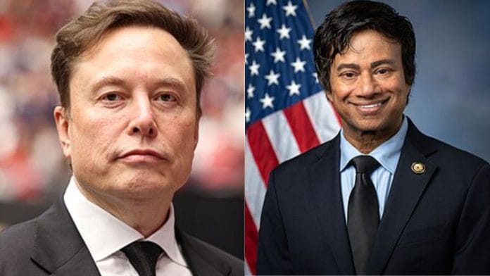 L to R: Elon Musk, Shri Thanedar | Commons