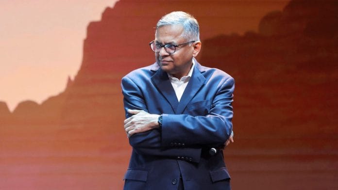 File photo of Tata Sons chairman N. Chandrasekaran at unveiling of Tata Avinya concept car in Mumbai on 29 April, 2022 | Francis Mascarenhas/Reuters