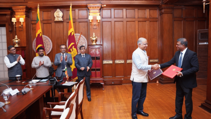 Foreign Secretary Shri. Vikram Misri called on President of Sri Lanka Anura Kumara Dissanayake in Colombo. Following the meeting, both sides exchanged agreements on INR-denominated Lines of Credit for USD 350 mn, which form part of the USD 450 mn reconstruction package extended by India in the wake of Cyclone Ditwah. | ANI