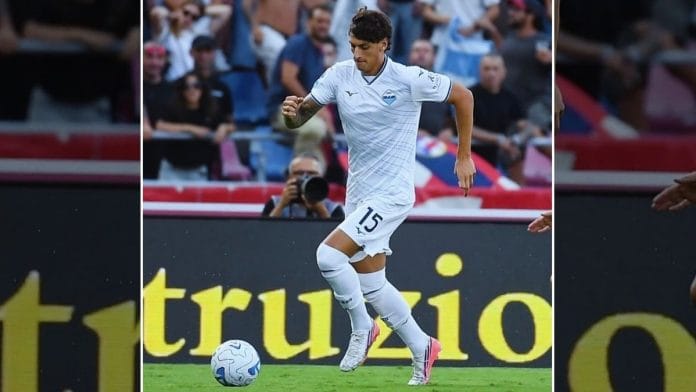 Romano Floriani Mussolini of Lazio replaced Adam Marusic, who limped off the field with a thigh injury | Source: @romanoflorianimussolini, Instagram