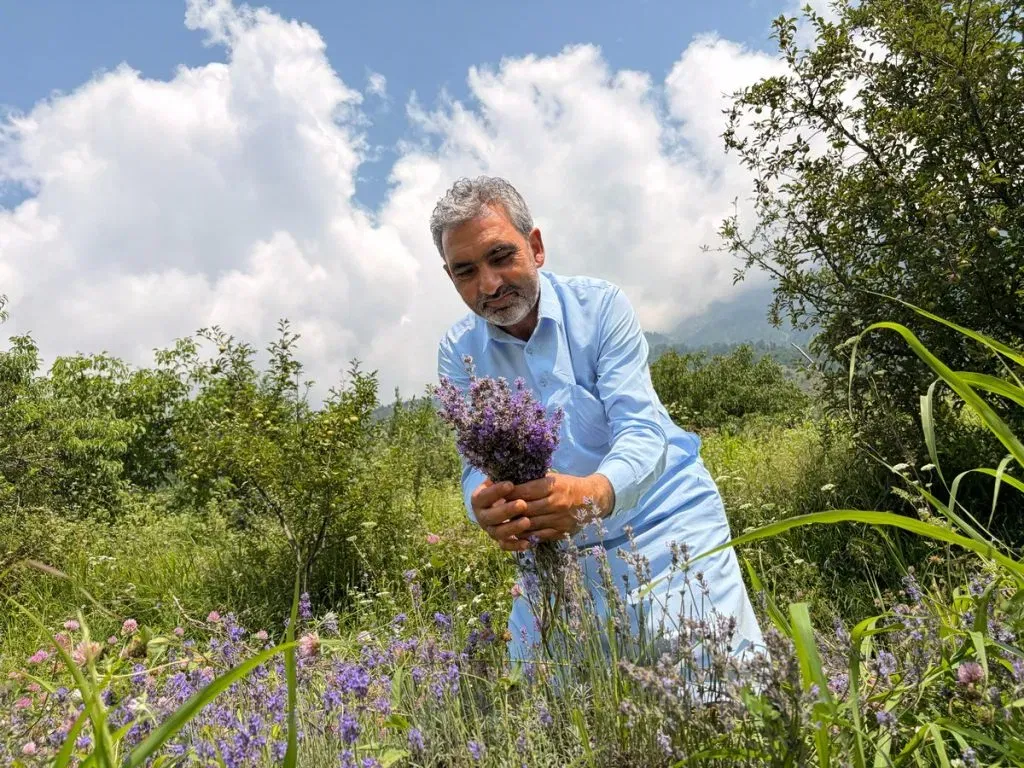 Reyaz Ahmad of Haknar village in Kashmir's Ganderbal. The ‘Purple Revolution’—a push to make lavender as closely associated with J&K as apples and saffron—has been gathering pace for a decade. | Nikitha Arathi Naveen/ThePrint