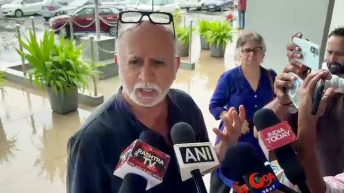 Tehelka magazine founder Tarun Tejpal speaks to media after being convicted in 2013 sexual assault case, on 6 August 2026 | ANI