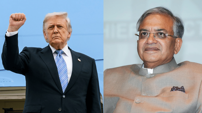 File photos of US President Donald Trump and CEC Gyanesh Kumar | ANI