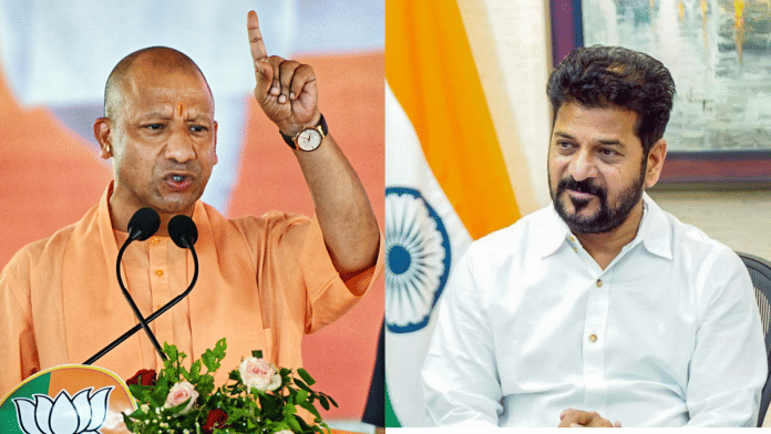 Absence of senior official from irrigation department at flood review meet irked CM Adityanth (L). | File photo of Telangana CM Revanth Reddy. | ANI