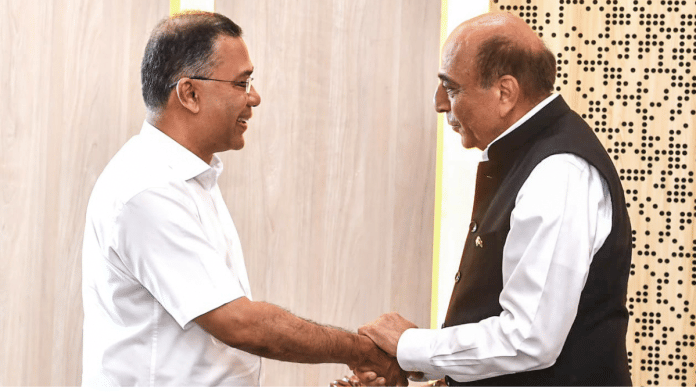 Representational image | Indian High Commissioner Dinesh Trivedi with Bangladesh PM Tarique Rahman in Dhaka earlier this month | ANI