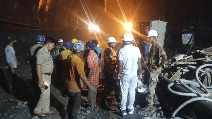 Rescue teams at work at the incident site. | X/@chamolipolice