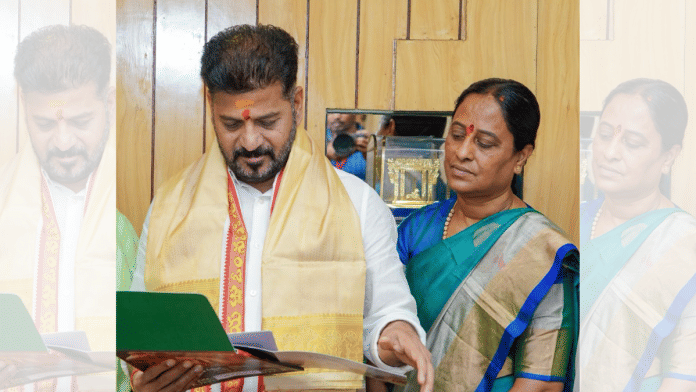 File photo of Telangana Chief Minister A. Revanth Reddy with state minister Konda Surekha. | ANI