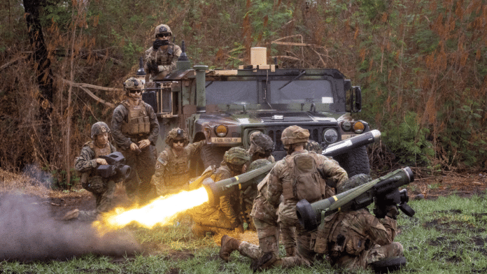 The Javelin is a medium-range, fire-and-forget anti-tank guided missile that can be operated by a single soldier. | Reuters