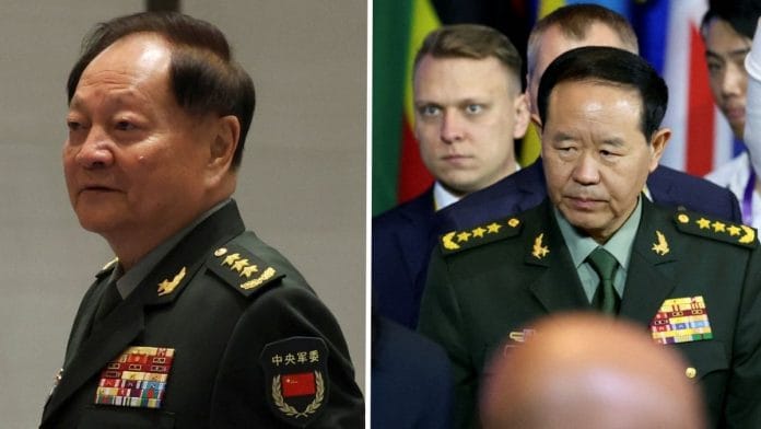 Chinese Central Military Commission (CMC) Vice Chairman Zhang Youxia and CMC member Liu Zhenli | Reuters