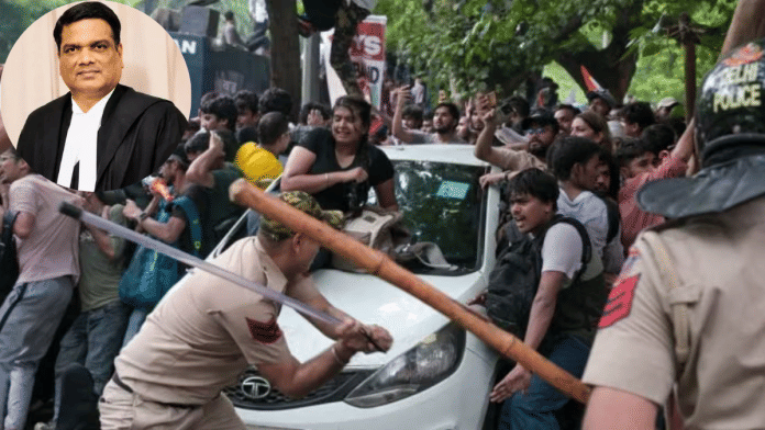 The Supreme Court has constituted a high-powered enquiry committee, headed by former apex court judge Justice R. Subhash Reddy (inset pix), examine issues ranging from allegations of excessive use of police force to targeted violence and surveillance of CJP protesters | Suraj Singh Bisht | ThePrint