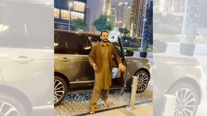 There are several clips on social media in which Pakistani gangster Shahzad Bhatti is presented in a larger-than-life image | Screengrab