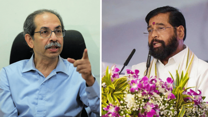File photo of Uddhav Thackeray and Eknath Shinde | ANI