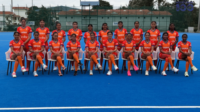 Indian women's hockey team in the new jersey, ready for the FIH Hockey Women's World Cup | X/@TheHockeyIndia