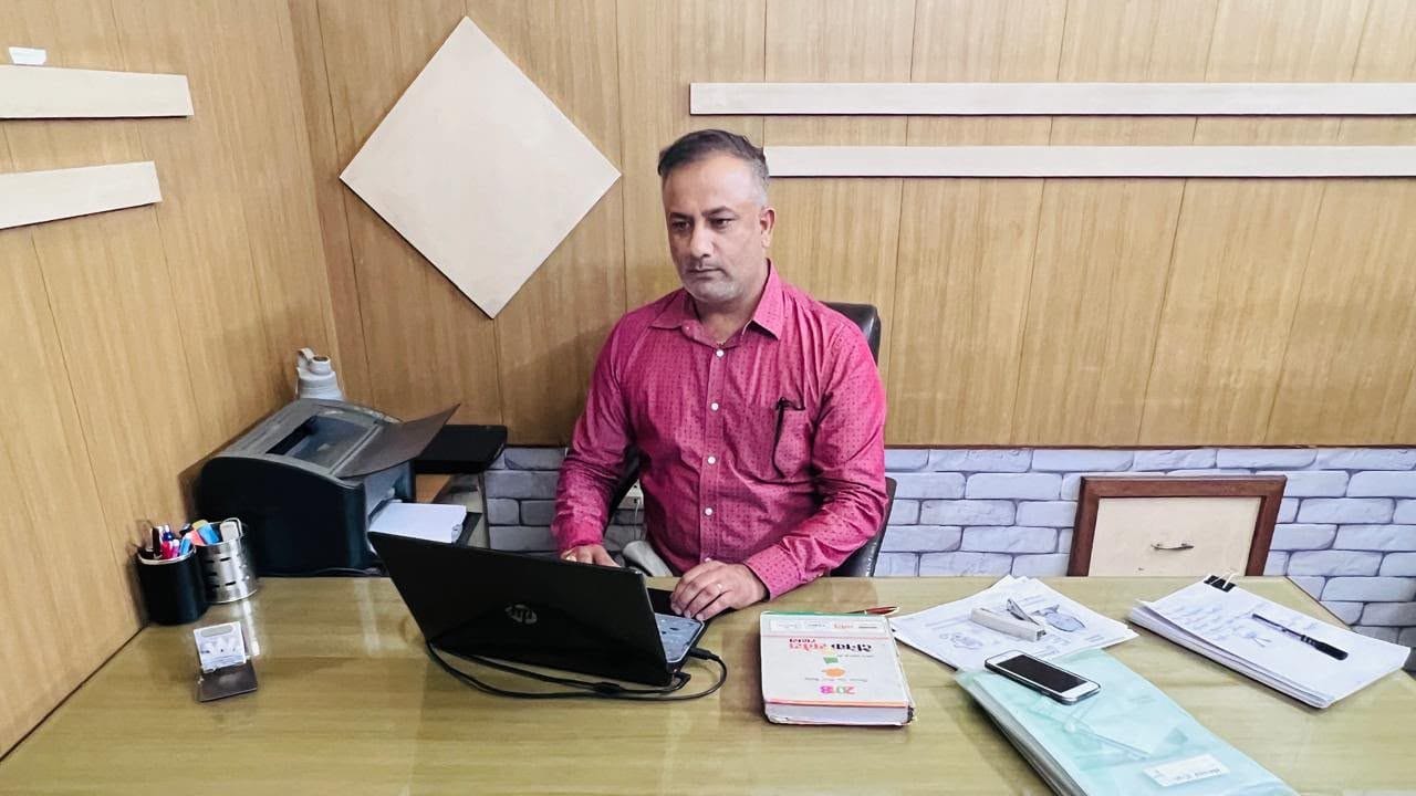 Neeraj Sharma at his office in Jalandhar | Photo: Sakshi Mehra | ThePrint