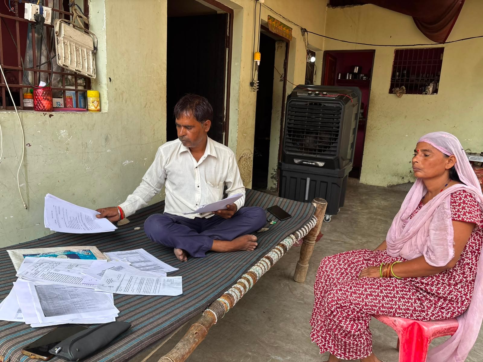 Badal's parents at their Aligarh home. | Samridhi Tewari