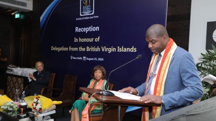 Dr. Natalio D. Wheatley, Premier of the British Virgin Islands, in New Delhi on his first-ever visit to India. | By special arrangement