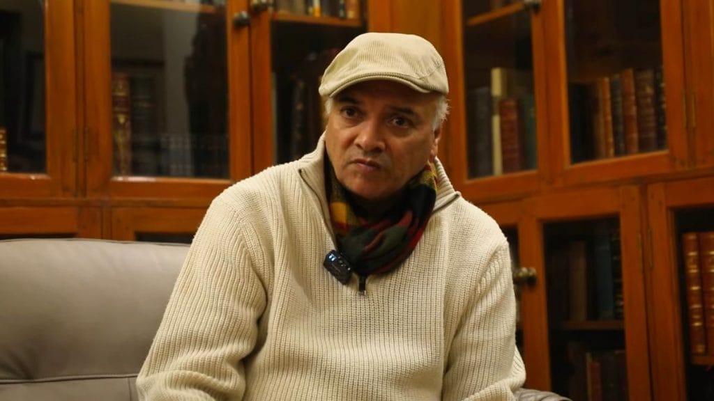 Rajiv Jain, father of Rashi Jain Dugar, at their bookstore | Anisha Nehra, ThePrint