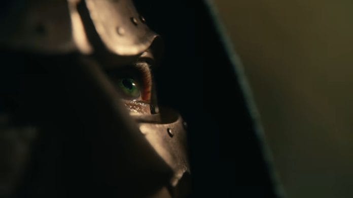 A close-up of Robert Downey Jr as Dr Doom in Marvel's 'Doomsday' | YouTube