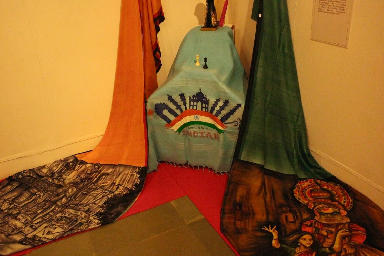 Modern art on silk sarees. (Photo: Nikitha Naveen)