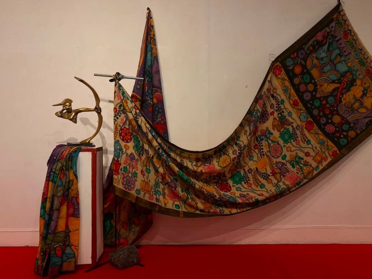 Madhubani saree from Mithila, Bihar. (Photo: Nikitha Naveen)