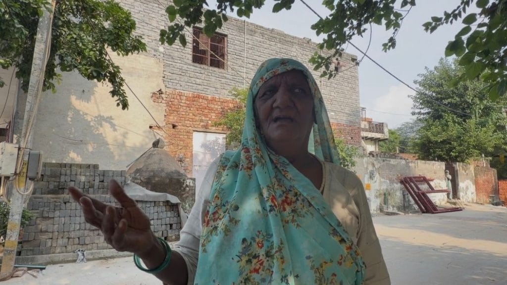 Gulshan, a resident of Kanganheri, says that village residents have known for years that the vacant land was meant for a hospital but nothing was ever built. Saman Husain | ThePrint