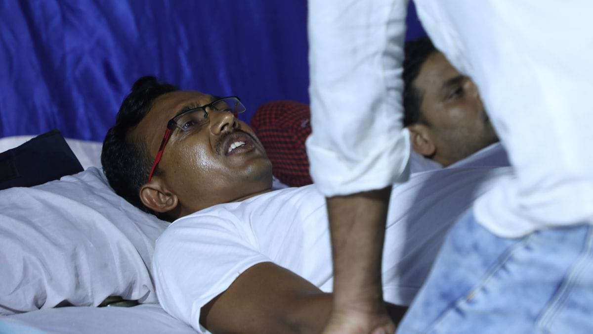 A protester on hunger strike in Ranchi | Anisha Nehra, ThePrint