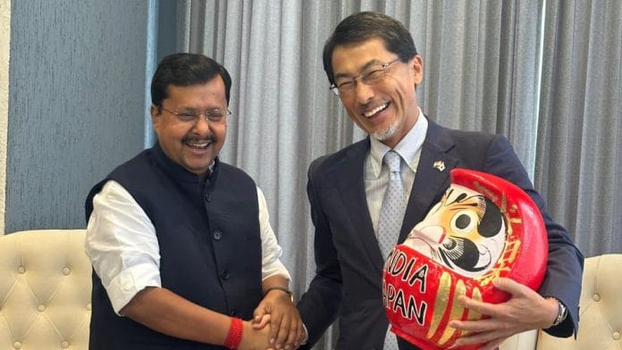 ONO Keiichi, Ambassador of Japan to India gifted a Daruma doll to BJP chief Nitin Nabin, symbolising historical and cultural ties. | @JapanAmbIndia/X