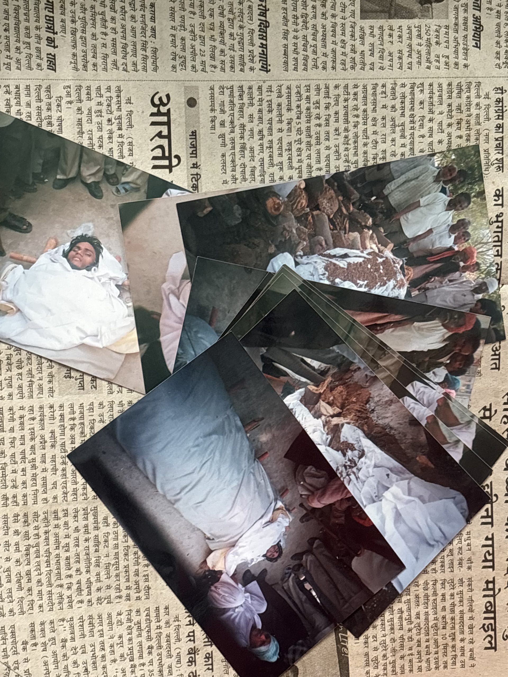 Photographs of Satyawati’s brother-in-law Ashok, who died while cleaning a sewer in 2009 | Vitasta Kaul, ThePrint