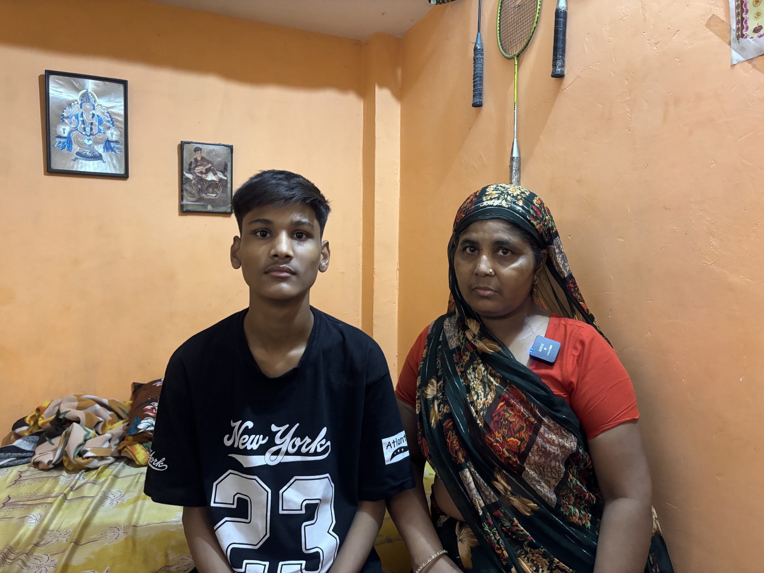 Rajkumari with her 18-year-old son Arun, who has no memory of his father| Vitasta Kaul, ThePrint