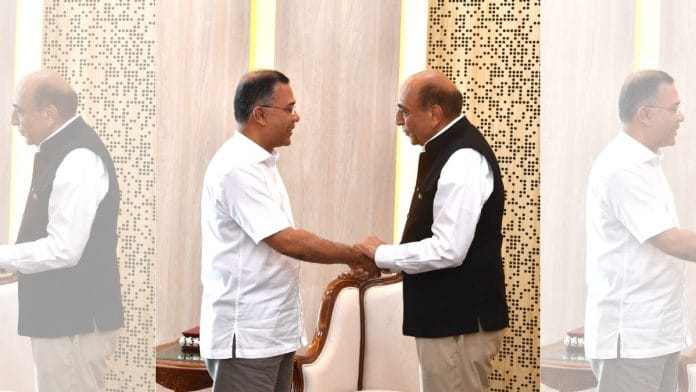 Indian High Commissioner to Dhaka, Dinesh Trivedi, with Bangladesh Prime Minister Tarique Rahman Monday | X: @ihcdhaka