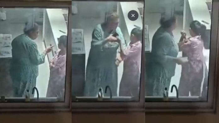 Grabs from the viral video, which appears to be recorded from a neighbour's window in The Camellias high-rise society, Gurugram | X