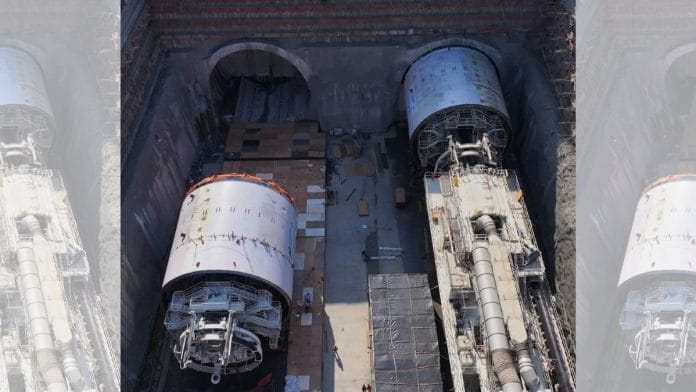 Caption: The ‘Nayak’ TBM at Thane-Borivali twin tube tunnel | X: @MEIL_Group