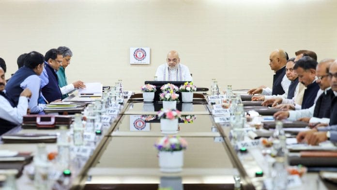 Union Home Minister Amit Shah during the inauguration of the 9th two-day National Security Strategies (NSS) Conference 2026 in New Delhi Monday | @PIBHomeAffairs X/ANI Photo