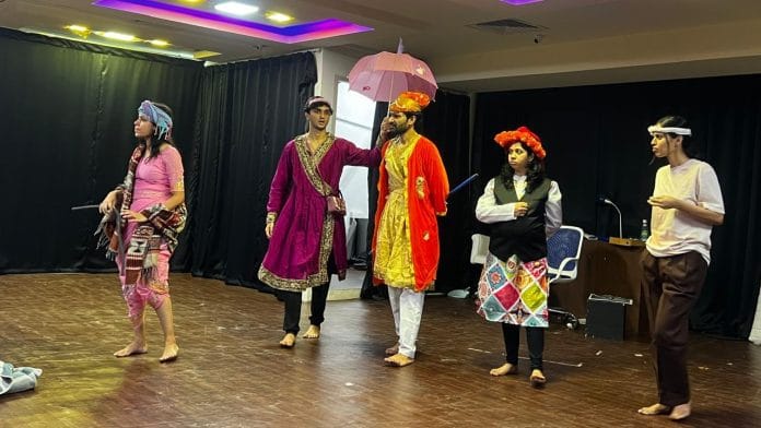 Students at NSD’s Mumbai Centre rehearse a play as part of their training after completing regular sessions | By special arrangement