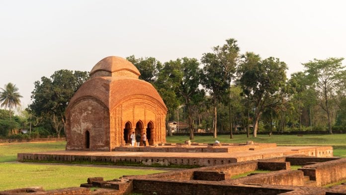 16th-century Rasika Raya Temple, near mounds of excavated rooms in 1900s Haripurgarh, Mayurbhanj | Photo courtesy of Akshita M Bhanj Deo