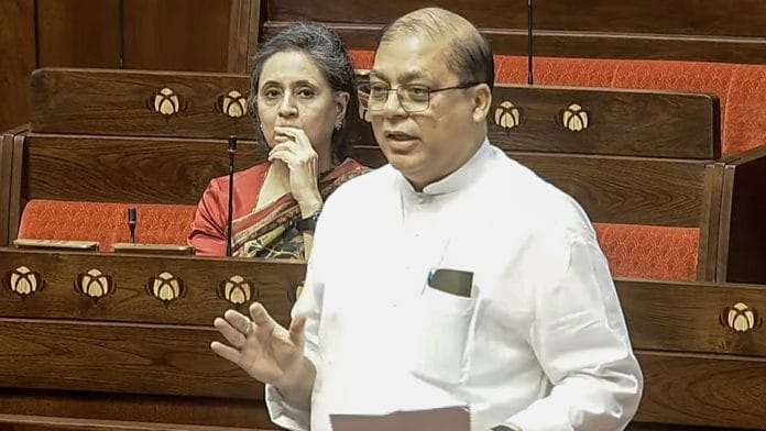 TMC MP Nadimul Haque speaks in Rajya Sabha during the budget session of Parliament, in New Delhi. | ANI