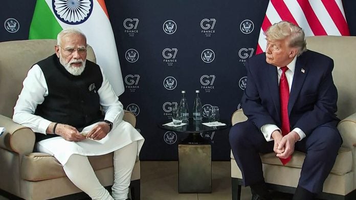 PM Narendra Modi and US President Donald Trump hold a bilateral meeting on the sidelines of the G7 Summit 2026, in Evian on Wednesday. | Reuters Video/ANI