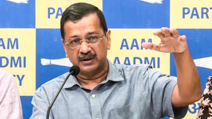 File Photo | Aam Aadmi Party National Convenor Arvind Kejriwal addresses a press conference, in New Delhi on Friday. (ANI Video Grab)