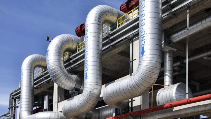 Pipework at an LNG terminal on Zhoushan Island, Zhejiang province, China. | Bloomberg