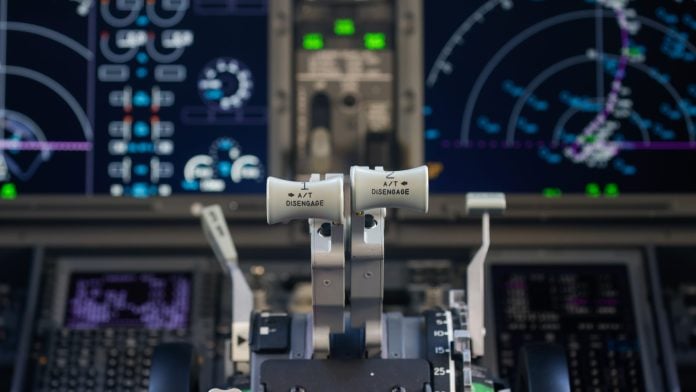 Instrumentation panels in the cockpit of a Boeing Co. 737 Max 10 aircraft on day two of the Farnborough International Airshow in Farnborough, UK, on Tuesday, July 19, 2022. The airshow, one of the biggest events in the global aerospace industry, runs through July 22.