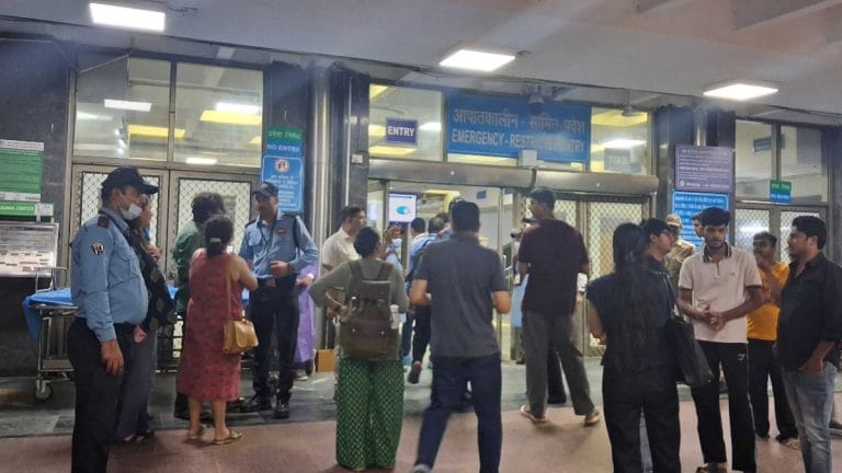 Satya Niketan PG collapse: Photo in hand, DU students scramble to find their friends at AIIMS