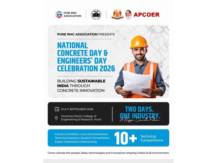 National Concrete Day & Engineers’ Day Celebration 2026 to bring together 3,000+ engineering students and industry professionals in Pune