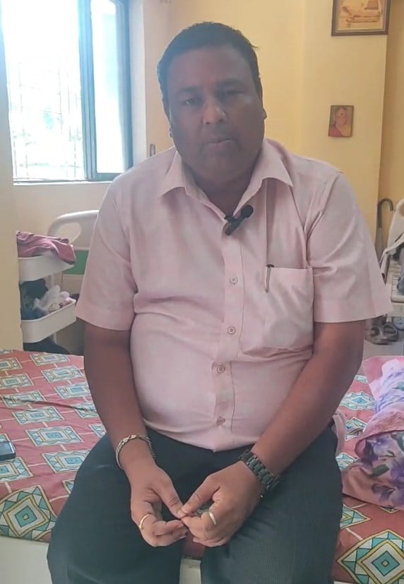 Dr Mahesh Naik at the centre | By special arrangement