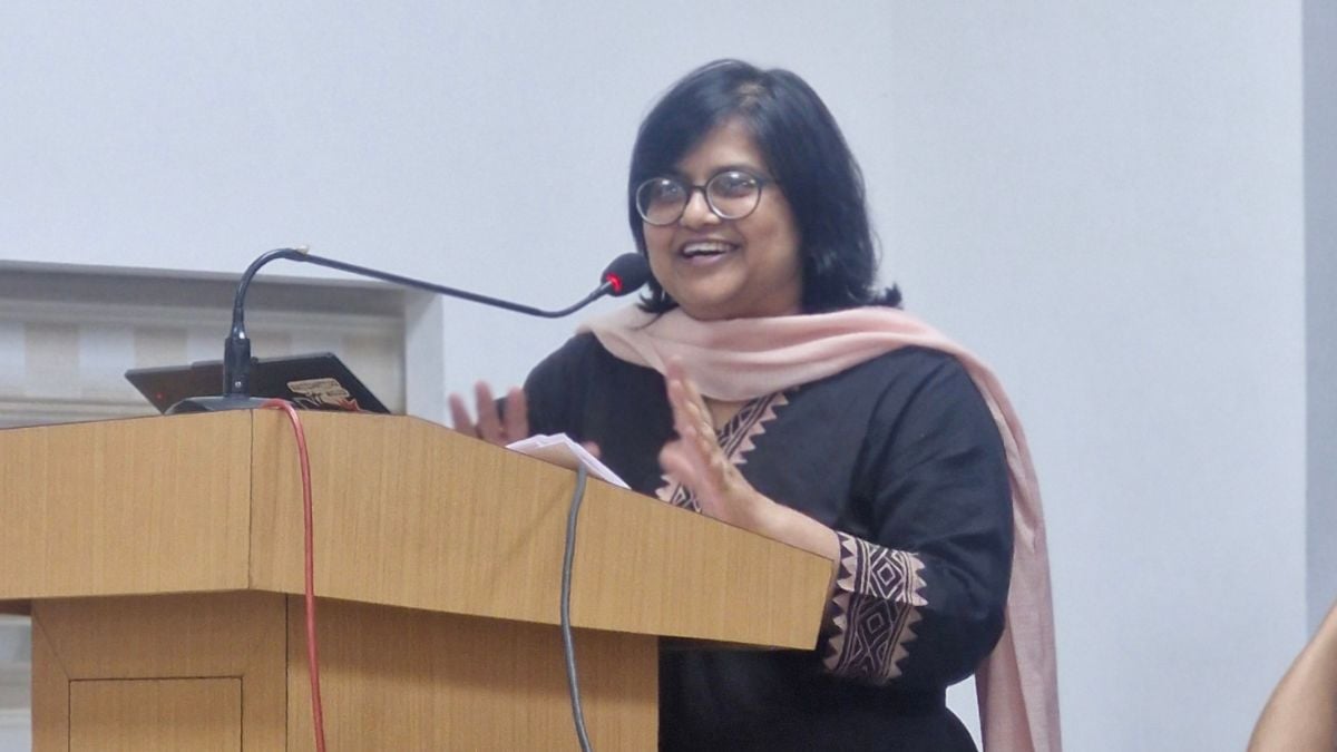 Urban studies scholar and JNU assistant professor Ghazala Jamil discussed Jamia’s educational history and the neighbourhood around it | Photo: Maryam Hassan | ThePrint