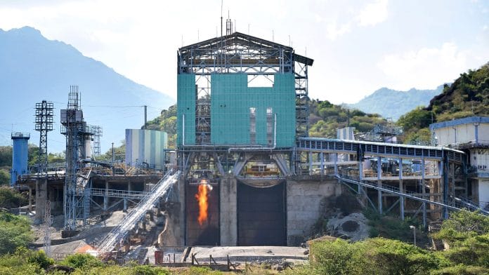 Flight acceptance hot test of CE20 cryogenic engine earmarked for the C32 upper stage of upcoming LVM3 mission at uprated thrust conditions of 220kN is successfully carried out at ISRO Propulsion Complex, Mahendragiri on September 09, 2026. | @isro/X