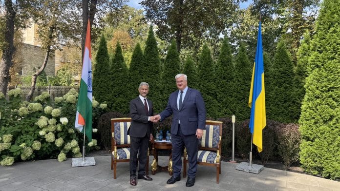 External Affairs Minister Jaishankar meets Ukrainian counterpart Andrii Sybiha in Kyiv, Ukraine. | @DrSJaishankar/X
