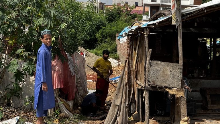 Rohingyas in Jammu are pulling down their huts. An eviction drive is pushing them out
